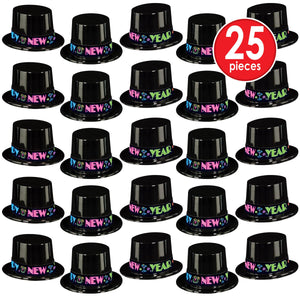 Neon New Years Party Topper Hat