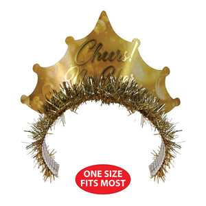 Beistle Bulk Champagne New Year Tiara - 50 Pack