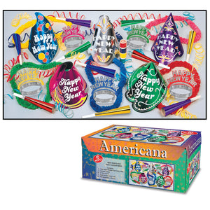 Beistle Bulk New Year's Eve Americana Party Kit for 10