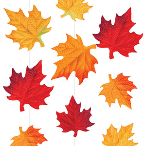 Beistle Deluxe Fabric Autumn Leaves Stringers (Case of 36)