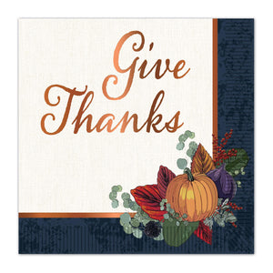 Fall Thanksgiving Luncheon Napkins - Bulk 192 Pack