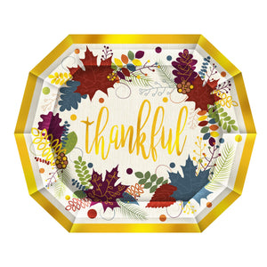 Friendsgiving Dinner Paper Plates 9 inch - Bulk 96 Pack