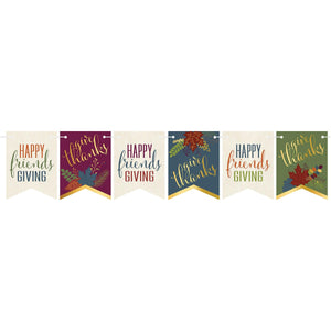 Beistle Foil Happy Friendsgiving Streamer (Case of 12)