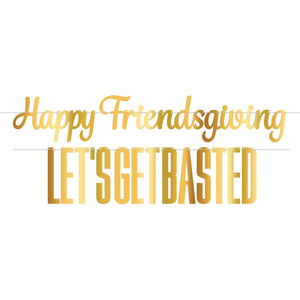 Foil Friendsgiving Streamer Set - Bulk 12 Pack