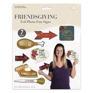 Beistle Foil Friendsgiving Photo Fun Signs (Case of 84)