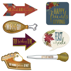 Foil Friendsgiving Photo Fun Signs - Bulk/84 Fun Signs