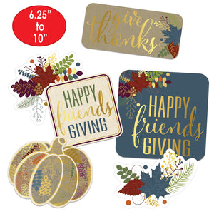 Beistle Foil Friendsgiving Cutouts (Case of 72)