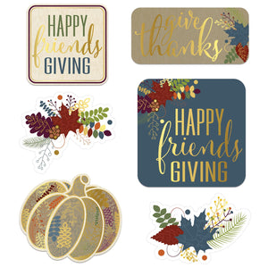 Foil Friendsgiving Cutouts - Bulk 72 Pack