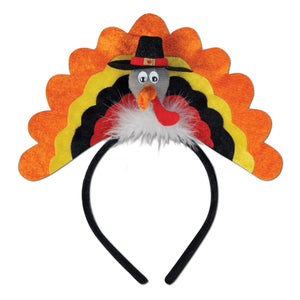 Thanksgiving Turkey Headband - Bulk 12 Pack