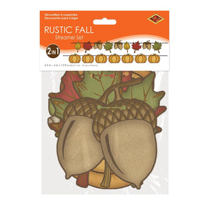 Rustic Fall Streamer Set (Pack of 12)