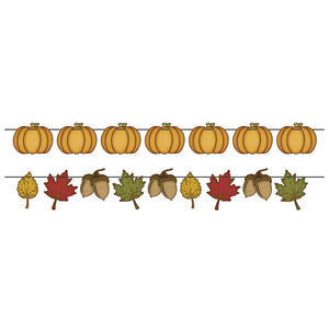 Thanksgiving Rustic Fall Streamer Set - Bulk 12 Pack