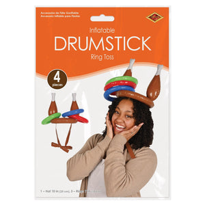 Beistle Inflatable Drumstick Ring Toss - Thanksgiving/Fall Ring Toss Game