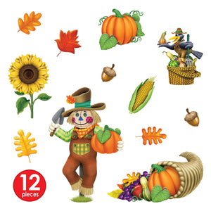 Fall Clings, party supplies, decorations, The Beistle Company, Fall/Thanksgiving, Bulk, Holiday Party Supplies, Thanksgiving Party Supplies, Thanksgiving Party Decorations