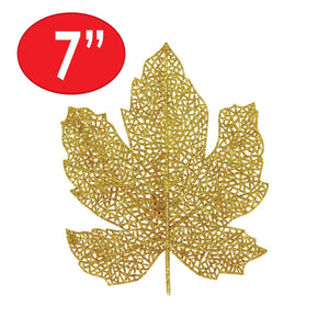 Beistle Glittered Fall Leaves (Case of 48)