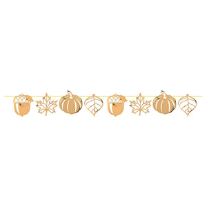 Thanksgiving Foil Die-Cut Fall Streamer - Bulk 12 Pack