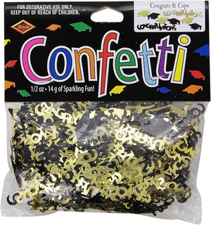 Beistle Bulk Congrats/Caps Graduation Party Confetti (0.5 Oz/Pkg) - 6 Packages