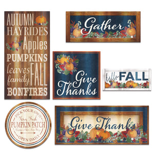 Foil Fall Thanksgiving Cutouts - Bulk 72 Pack