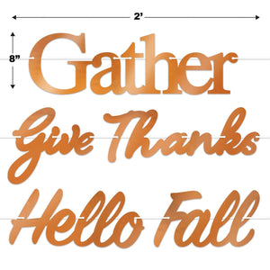 Beistle Foil Fall Thanksgiving Streamer Set (Case of 12)