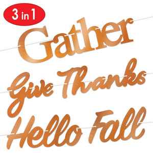 Beistle Foil Fall Thanksgiving Streamer Set (Case of 12)