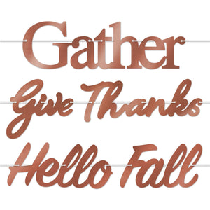 Foil Fall Thanksgiving Streamer Set - Bulk 12 Pack