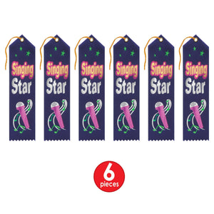 Beistle Singing Star Award Ribbon (Case of 6)