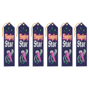 Beistle Singing Star Award Ribbon (Case of 6)