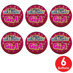 Birthday Girl Satin Button