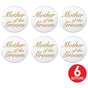 Mother Of The Groom Satin Button (Case of 6)