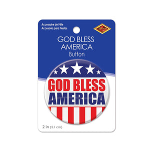 Beistle God Bless America Button (Case of 6)