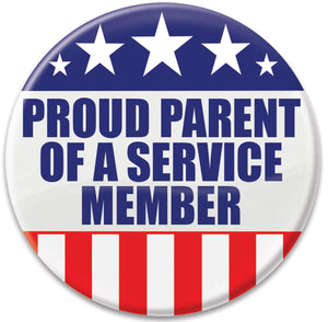 Proud Parent Of A Service Member Button - Bulk 6 Pack