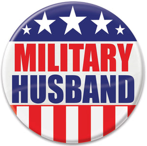 Military Husband Button - Bulk 6 Pack