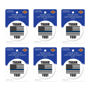 Beistle Thank You! Law Enforcement Button (Case of 6)