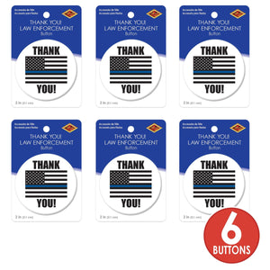 Beistle Thank You! Law Enforcement Button (Case of 6)