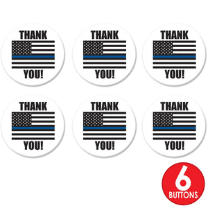 Beistle Thank You! Law Enforcement Button (Case of 6)