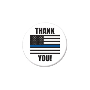 Thank You! Law Enforcement Button- Flag - Bulk 6 Pack