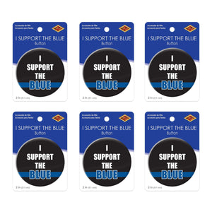 Beistle I Support The Blue Button (Case of 6)