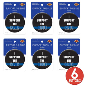 Beistle I Support The Blue Button (Case of 6)