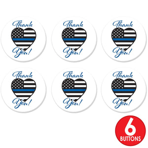 Beistle Thank You! Law Enforcement Button (Case of 6)