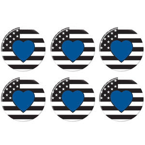 Beistle Blue Heart Button (Case of 6)