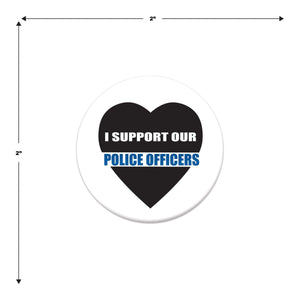 Beistle I Support Our Police Officers Button (Case of 6)