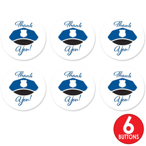 Beistle Thank You! Law Enforcement Button (Case of 6)