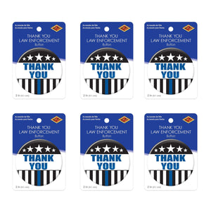 Beistle Thank You Law Enforcement Button (Case of 6)