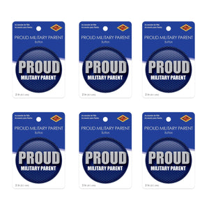 Beistle Proud Military Parent Button (Case of 6)