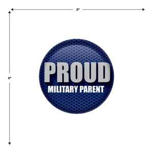 Beistle Proud Military Parent Button (Case of 6)