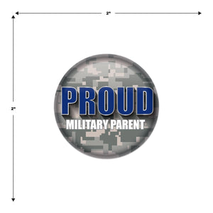 Beistle Proud Military Parent Button (Case of 6)