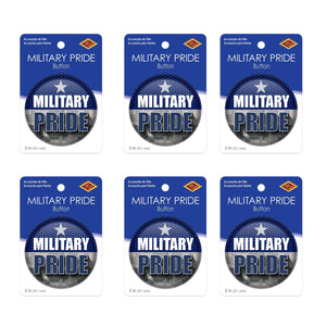 Beistle Military Pride Button (Case of 6)