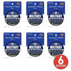 Beistle Military Pride Button (Case of 6)