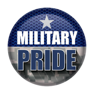 Military Pride Button- Navy - Bulk 6 Pack