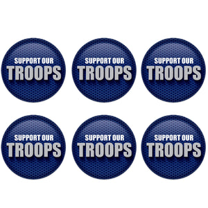 Beistle Support Our Troops Button (Case of 6)