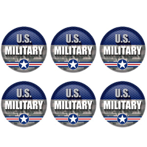 Beistle U S Military Button (Case of 6)